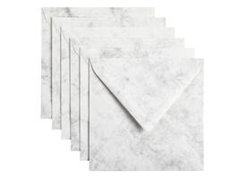 Envelop Papicolor 140x140mm marble grijs pak à 6 stuks
