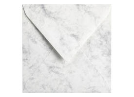 Envelop Papicolor 140x140mm marble grijs pak à 6 stuks