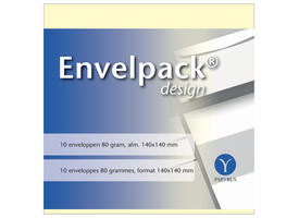 Envelop Papyrus Envelpack Design vierkant 140x140mm ivoor 894410 10 stuks