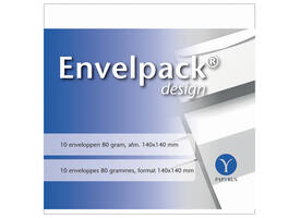 Envelop Papyrus Envelpack Design vierkant 140x140mm wit 894416 10 stuks