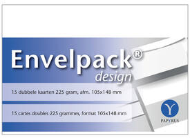 Dubbele kaart Papyrus Envelpack Design A6 105x148mm wit 894456 15 stuks