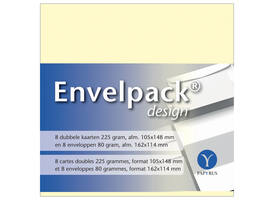 Dubbele kaart Papyrus Envelpack Design C6 114x162mm ivoor 894430 set van 8
