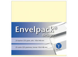 Enkele kaart Papyrus Envelpack Design A6 105x148mm ivoor 894420 set van 25