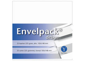 Enkele kaart Papyrus Envelpack Design A6 105x148mm wit 894426 set van 25