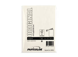 Correspondentiekaart Papicolor dubbel 105x148mm anjerwit pak à 6 stuks