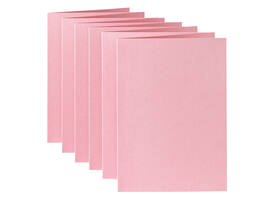Correspondentiekaart Papicolor dubbel 105x148mm babyroze pak à 6 stuks