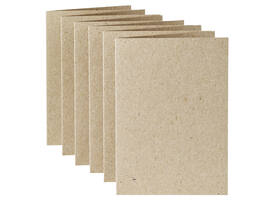 Correspondentiekaart Papicolor dubbel 105x148mm kraft grijs pak à 6 stuks