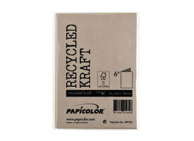 Correspondentiekaart Papicolor dubbel 105x148mm bruin pak à 6 stuks