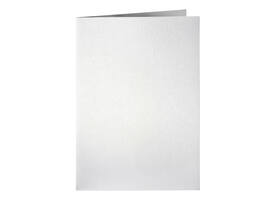 Correspondentiekaart Papicolor dubbel 105x148mm metallic parelwit pak à 6 stuks
