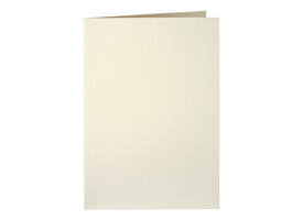 Correspondentiekaart Papicolor dubbel 105x148mm metallic ivoor pak à 6 stuks