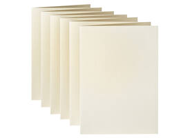 Correspondentiekaart Papicolor dubbel 105x148mm metallic ivoor pak à 6 stuks