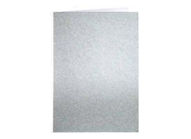 Correspondentiekaart Papicolor dubbel 105x148mm metallic zilver pak à 6 stuks