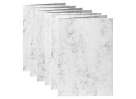 Correspondentiekaart Papicolor dubbel 105x148mm marmer grijs pak à 6 stuks
