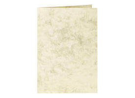 Correspondentiekaart Papicolor dubbel 105x148mm marmer ivoor pak à 6 stuks