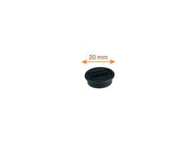 Magneet Nobo 20mm zwart 8 stuks