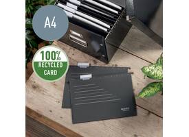 Hangmap Leitz Alpha Recycle A4 verticaal V-bodem zwart