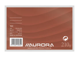 Systeemkaart Aurora 150x100mm lijn met rode koplijn 210gr wit 100 vel
