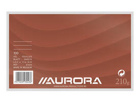 Systeemkaart Aurora 200x125mm lijn met rode koplijn 210gr wit 100 vel