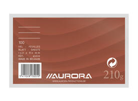 Systeemkaart Aurora 130x80mm lijn met rode koplijn 210gr wit 100 vel