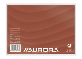 Systeemkaart Aurora 200x150mm lijn met rode koplijn 210gr wit 100 vel