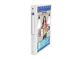 Presentatieringband Oxford Polyvision A4 4-rings O-mech 30mm rug transparant
