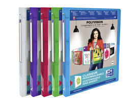 Presentatieringband Oxford Polyvision A4 4-rings O-mech 20mm assorti