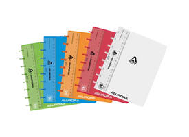 Schrift Adoc A5 ruit 5x5mm 144 pagina's 90gr transparant assorti