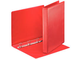 Presentatieringband Esselte Essentials panorama A4 4-rings D-mechaniek 25mm rood