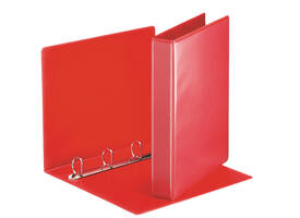 Presentatieringband Esselte Essentials panorama A4 4-rings D-mechaniek 30mm rood
