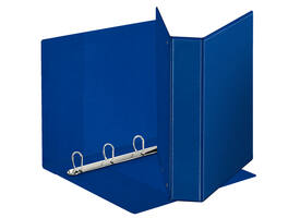 Presentatieringband Esselte panorama A4 4-rings D-mechaniek 30mm PP blauw