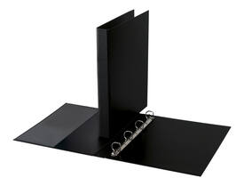 Ringband Quantore A4 4-rings D-mech 20mm PP zwart