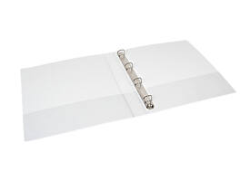 Presentatieringband Quantore A4 4-rings D-mech 15mm wit