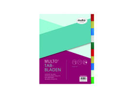 Tabbladen Multo A4 23-gaats 10-delig PP assorti