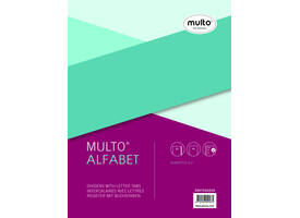 Tabbladen Multo A4 23-gaats 20-delig alfabet grijs