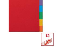 Tabbladen Esselte Economy A4 12-delig karton 11-rings assorti