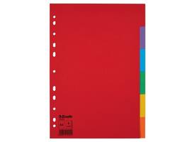 Tabbladen Esselte Economy A4 6-delig  karton 11-rings assorti