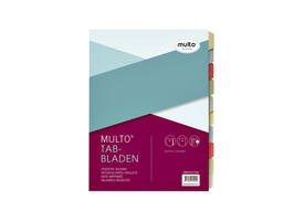 Tabbladen Multo A4 23-gaats 10-delig karton assorti