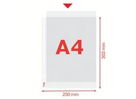 Showtas Esselte standaard 0,07mm PP A4 100 stuks