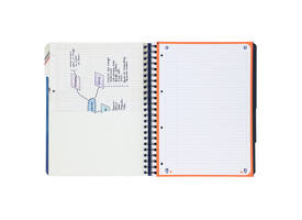 Projectboek Oxford School A4+ lijn 4-gaats 240 pagina's 80gr blauw