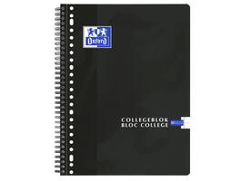 Collegeblok Oxford School A4+ lijn 23-gaats 160 pagina's 80gr zwart