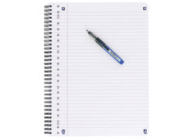 Collegeblok Oxford School A4+ lijn 23-gaats 160 pagina's 80gr zwart