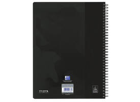 Collegeblok Oxford School A4+ lijn 23-gaats 160 pagina's 80gr zwart