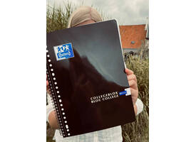 Collegeblok Oxford School A4+ lijn 23-gaats 160 pagina's 80gr zwart