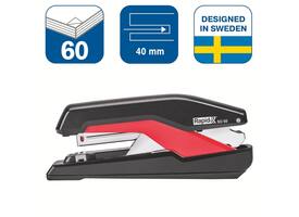 Bureaunietmachine Rapid Supreme fullstrip S1O60 60 vel zwart/rood