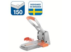 Perforator Rapid Supreme HDC150/2 heavy duty 2-gaats 150 vel zilver/oranje