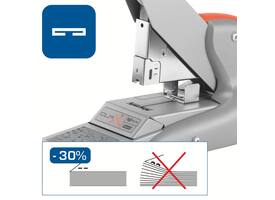 Nietmachine Rapid Supreme duax heavy duty 170 vel zilver/oranje