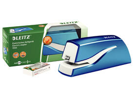 Nietmachine Leitz NeXXt WOW contactloos elektrisch 10 vel blauw