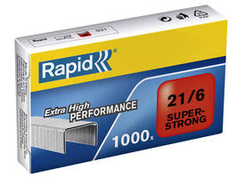 Nieten Rapid 21/6 gegalvaniseerd super strong 1000 stuks