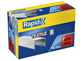 Nieten Rapid 43/6 textiel gegalvaniseerd strong 10000 stuks