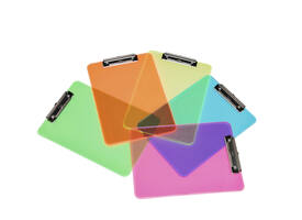 Klembord MAUL A4 staand transparant PS neon roze
